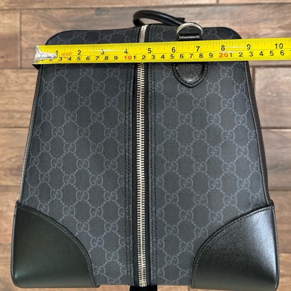 Gucci Gray and Black Monogram Briefcase. - Picture 14 of 14